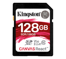 Kingston Canvas React 128GB SDXC U3 V30