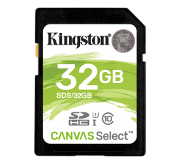 Kingston Canvas Select 32GB SDHC UHS1