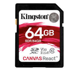 Kingston Canvas React 64GB SDXC U3 V30