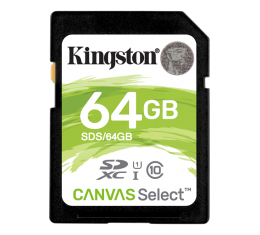 Kingston Canvas Select 64GB SDXC UHS1